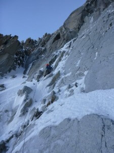 Pitch 2 of the Eugster Couloir Direct