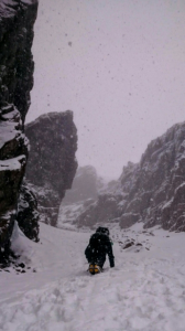 Welcome snow on Ben Nevis (Photo: Chris Thorne)