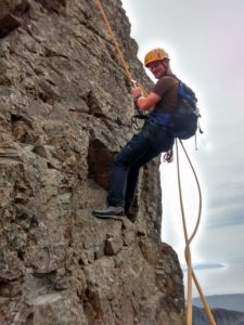 Abseiling off the Inn Pinn