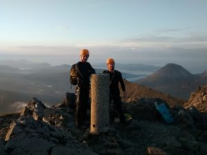 The only trig point on the main Cuillin Ridge, Bruach na Frithe