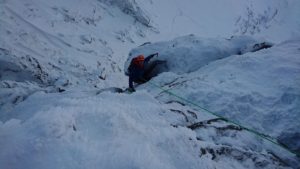 Dave just after the steep final corner of The Overseer Direct