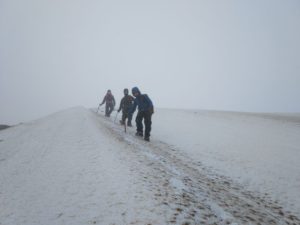 Descending off the Nid Ridge