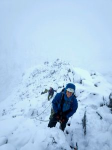 Winter Climbing Ledge Route