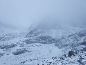 Winter conditions, Ben Nevis