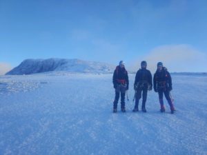 Walking over towards No. 4 Gully